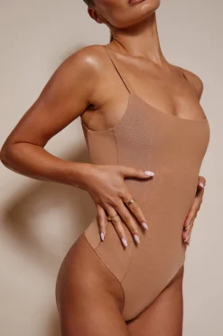 Oh Polly Lounge & Intimates | Bride To Be^Soft Mesh Bodysuit in Honey