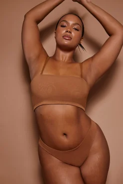 Oh Polly Lounge & Intimates | Bride To Be^Soft Mesh Brief in Almond