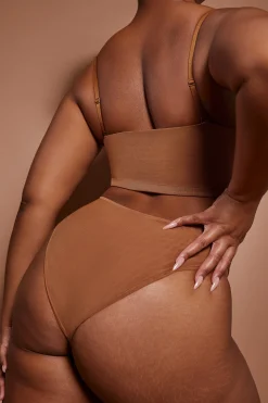 Oh Polly Lounge & Intimates | Bride To Be^Soft Mesh Brief in Almond