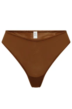 Oh Polly Lounge & Intimates | Bride To Be^Soft Mesh Brief in Chestnut