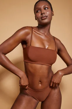 Oh Polly Lounge & Intimates | Bride To Be^Soft Mesh Brief in Chestnut