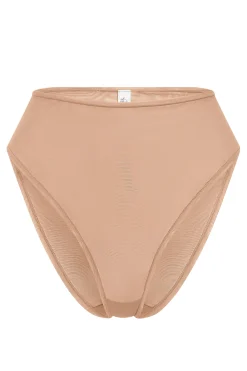 Oh Polly Lounge & Intimates | Bride To Be^Soft Mesh High Waisted Knicker in Warm Peach WarmPeach