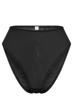 Oh Polly Lounge & Intimates | Bride To Be^Soft Mesh High Waisted Knicker in Black