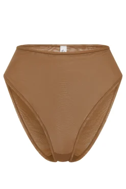 Oh Polly Lounge & Intimates | Bride To Be^Soft Mesh High Waisted Knicker in Almond