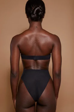 Oh Polly Lounge & Intimates | Bride To Be^Soft Mesh High Waisted Knicker in Black