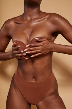 Oh Polly Lounge & Intimates | Bride To Be^Soft Mesh High Waisted Knicker in Chestnut