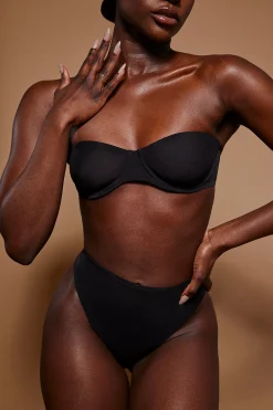 Oh Polly Lounge & Intimates | Bride To Be^Soft Mesh High Waisted Knicker in Black