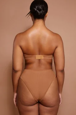Oh Polly Lounge & Intimates | Bride To Be^Soft Mesh High Waisted Knicker in Almond