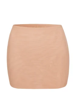 Oh Polly Lounge & Intimates | Bra Solutions^Soft Mesh Low-Rise Micro Mini Slip Skirt in Warm Peach WarmPeach