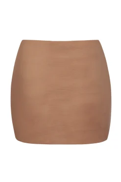 Oh Polly Lounge & Intimates | Bra Solutions^Soft Mesh Low-Rise Micro Mini Slip Skirt in Honey