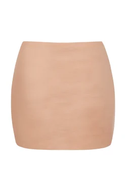 Oh Polly Lounge & Intimates | Bra Solutions^Soft Mesh Low-Rise Micro Mini Slip Skirt in Warm Peach WarmPeach