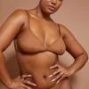 Oh Polly Lounge & Intimates | Bride To Be^Soft Mesh Single Layer Triangle Bra in Almond