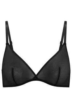 Oh Polly Lounge & Intimates | Bride To Be^Soft Mesh Single Layer Triangle Bra in Black
