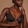 Oh Polly Lounge & Intimates | Bride To Be^Soft Mesh Single Layer Underwired Bra in Black