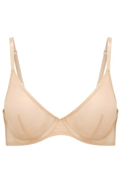 Oh Polly Lounge & Intimates | Bride To Be^Soft Mesh Single Layer Underwired Bra in Beige