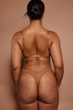 Oh Polly Lounge & Intimates | Bride To Be^Soft Mesh Single Layer Underwired Bra in Almond