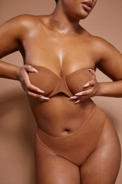 Oh Polly Lounge & Intimates | Bride To Be^Soft Mesh Strapless Bra in Almond