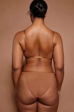 Oh Polly Lounge & Intimates | Bride To Be^Soft Mesh String Bikini in Almond