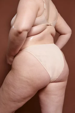 Oh Polly Lounge & Intimates | Bride To Be^Soft Mesh String Bikini in Beige
