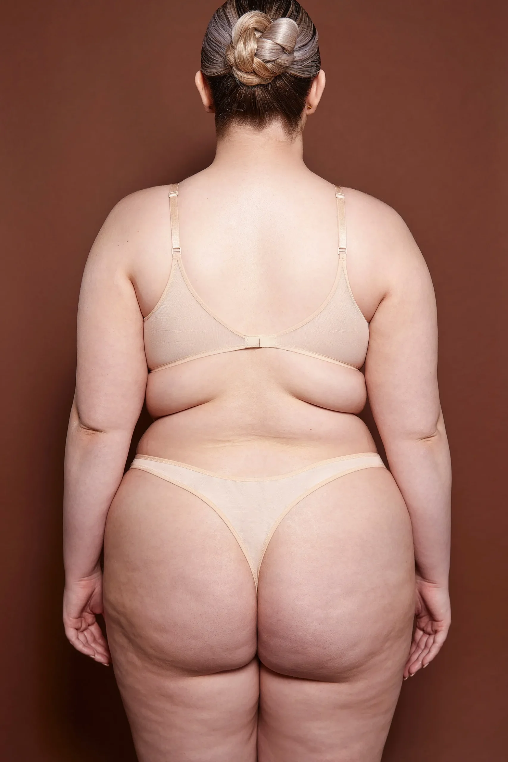 Oh Polly Lounge & Intimates | Bride To Be^Soft Mesh Thong in Beige
