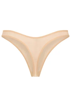 Oh Polly Lounge & Intimates | Bride To Be^Soft Mesh Thong in Beige