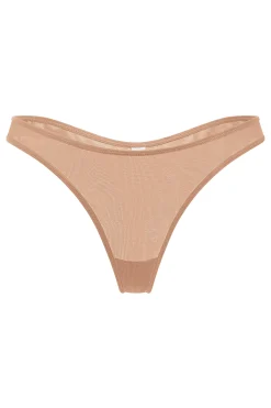 Oh Polly Lounge & Intimates | Bride To Be^Soft Mesh Thong in Warm Peach WarmPeach