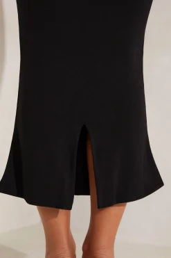 Oh Polly Tencel™ Modal Dresses^Square Neck Midi Dress in Black