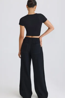 Oh Polly Tracksuits^Straight-Leg Joggers in Black