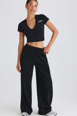 Oh Polly Tracksuits^Straight-Leg Joggers in Black