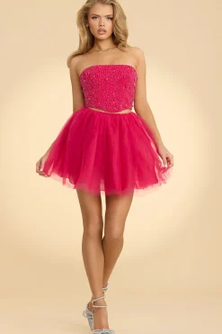 Oh Polly Women'S Clothing Sale - $65 And Under | Women'S Clothing Sale - $40 And Under^Strapless Corset Crop Top in Hot Pink HotPink