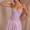 Oh Polly Women'S Clothing Sale - $65 And Under | Women'S Clothing Sale - $40 And Under^Strapless Lace Corset Mini Dress in Dusty Pink DustyPink