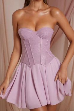 Oh Polly Women'S Clothing Sale - $65 And Under | Women'S Clothing Sale - $40 And Under^Strapless Lace Corset Mini Dress in Dusty Pink DustyPink