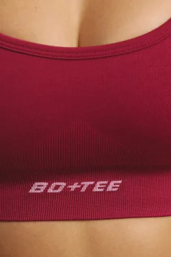 Oh Polly Matching Sets | Sports Bras^Strappy Define Luxe Sports Bra in Raspberry