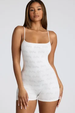 Oh Polly Women'S Clothing Sale - $65 And Under | Women'S Clothing Sale - $40 And Under^Strappy Low Back Pointelle Romper in White