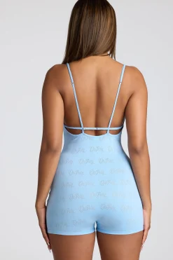 Oh Polly Women'S Clothing Sale - $65 And Under | Women'S Clothing Sale - $40 And Under^Strappy Low Back Pointelle Romper in Baby Blue BabyBlue