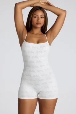 Oh Polly Women'S Clothing Sale - $65 And Under | Women'S Clothing Sale - $40 And Under^Strappy Low Back Pointelle Romper in White