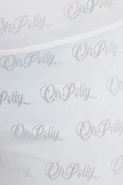 Oh Polly Women'S Clothing Sale - $65 And Under | Women'S Clothing Sale - $40 And Under^Strappy Ruched Pointelle Crop Top in White