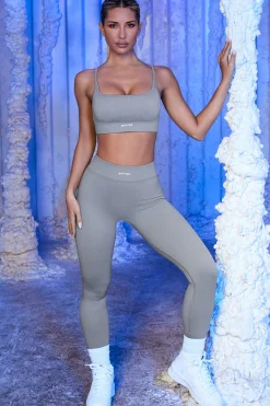 Oh Polly Sports Bras^Strappy Sports Bra in Grey