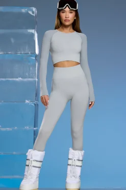 Oh Polly Leggings^Super Sculpt Base Layer Leggings in Light Grey LightGrey