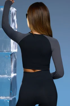 Oh Polly Tops^Super Sculpt Base Layer Top in Black