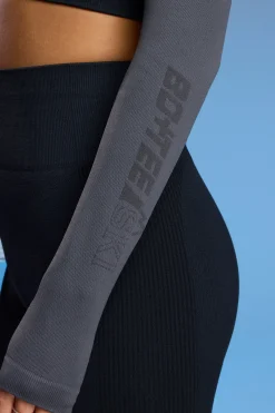 Oh Polly Tops^Super Sculpt Base Layer Top in Black
