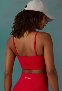Oh Polly Matching Sets | Sports Bras^Super Sculpt Scoop Neck Sports Bra in Tango Red TangoRed