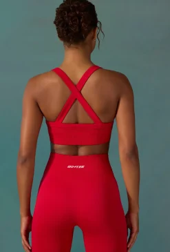 Oh Polly Women'S Clothing Sale - $65 And Under | Women'S Clothing Sale - $40 And Under^Super Sculpt Seamless Cross Back Sports Bra in Tango Red TangoRed
