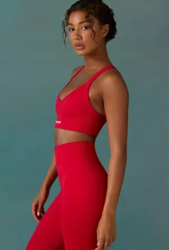 Oh Polly Women'S Clothing Sale - $65 And Under | Women'S Clothing Sale - $40 And Under^Super Sculpt Seamless Cross Back Sports Bra in Tango Red TangoRed