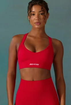 Oh Polly Women'S Clothing Sale - $65 And Under | Women'S Clothing Sale - $40 And Under^Super Sculpt Seamless Cross Back Sports Bra in Tango Red TangoRed
