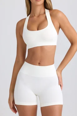 Oh Polly Matching Sets | Shorts^Super Sculpt Seamless High-Waist Mini Shorts in Eggshell