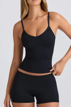 Oh Polly Matching Sets | Tops^Super Sculpt Seamless Longline Tank Top in Black