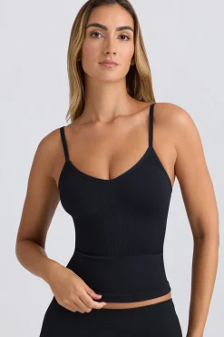Oh Polly Matching Sets | Tops^Super Sculpt Seamless Longline Tank Top in Black