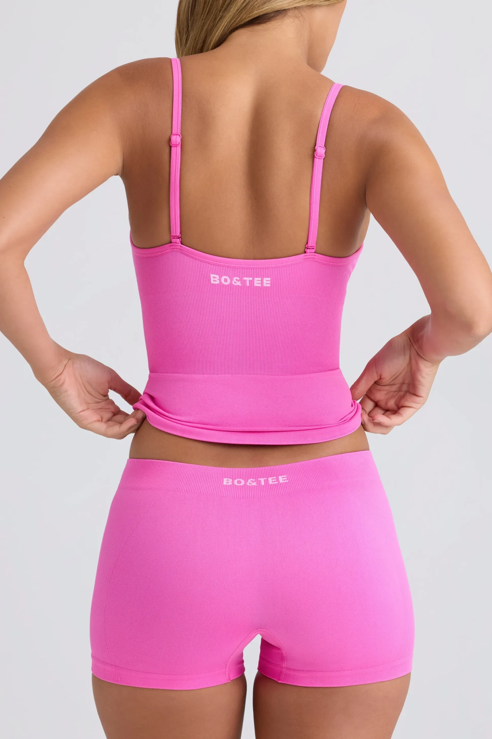 Oh Polly Matching Sets | Shorts^Super Sculpt Seamless Mid-Rise Mini Shorts in Sugar Pink SugarPink