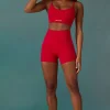 Oh Polly Matching Sets | Shorts^Super Sculpt Seamless Mini Shorts in Tango Red TangoRed